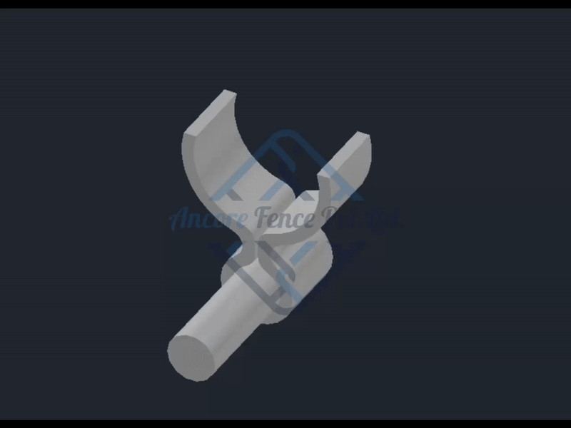 Round Male Gate Hinge